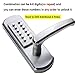 Bravex Right Keyless Entry Door Lock Keypad,Not Deadbolt,Only for Single Borehole Door,Borehole Smaller Than Dia.2-1/8”,Need Drill Additional 4 Holes(Mechanical,Does Not Lock Automatically)