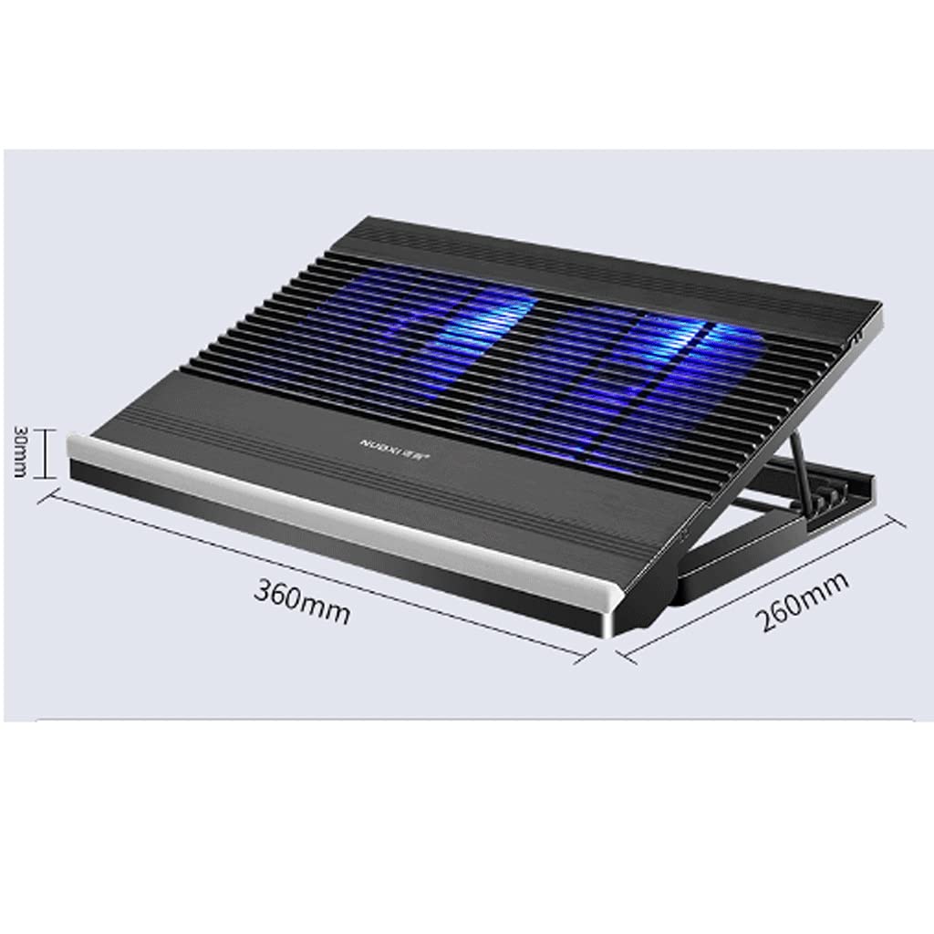 Laptop Cooling Pad, LED Lüfter, Vierwege, LCD Display Controller, Netzteil, Bis zu 17, Anti Rutsch Matte, Schwarzes Gitter