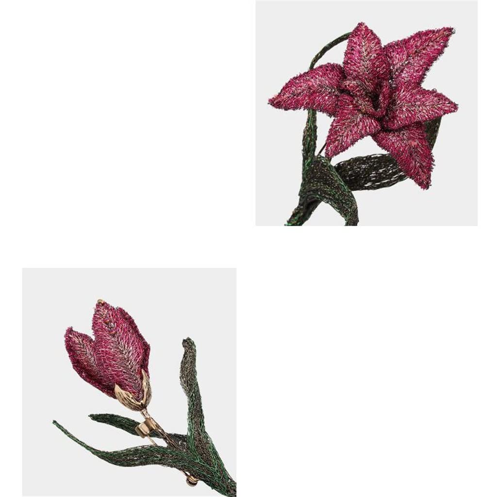 Florale, Elegante, handbestickte Tulpenbrosche, Damenmantel-Accessoires, Corsage