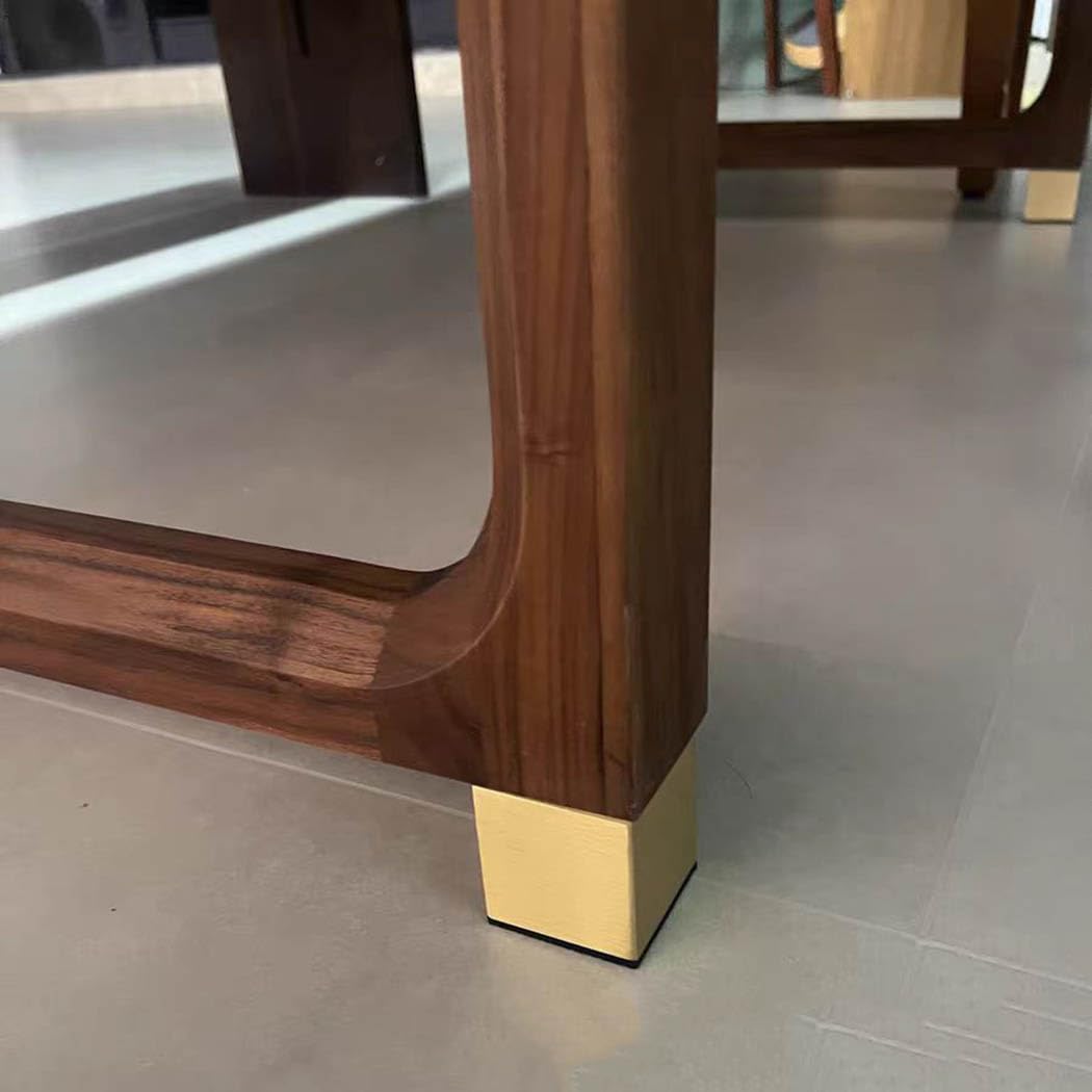 den - Elevadores de patas de piel de aleación de aluminio para cama y sofá, soporte pesado para mesas, sofás y sillas, 4 piezas (5 x 5 x 5 cm), eleva tu espacio