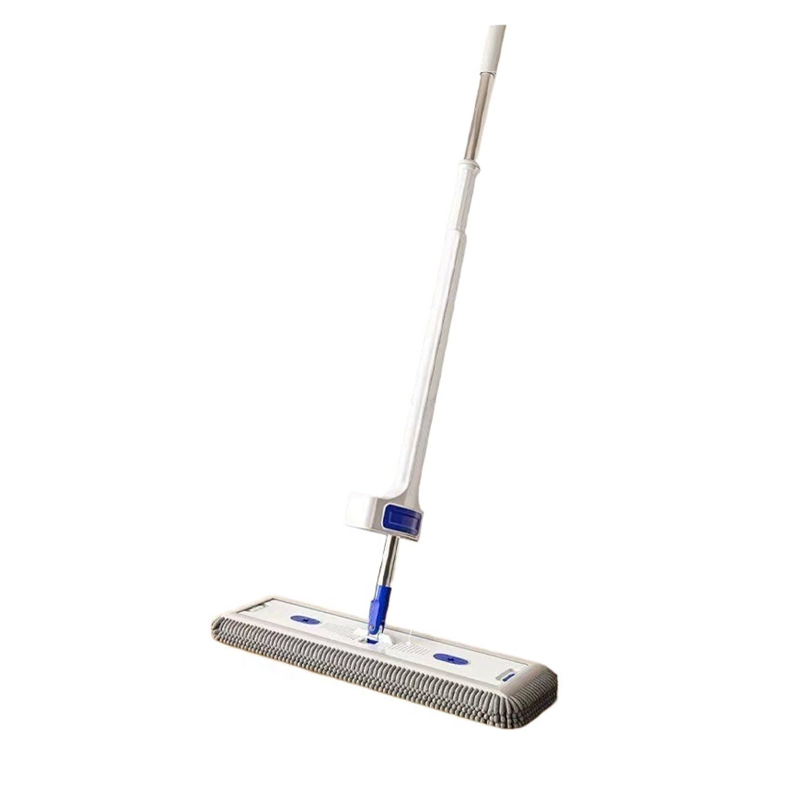 140 cm Langer Stiel-Bodenreinigungsmopp mit Quetscher, Robustes, verdicktes Chenille(T10)