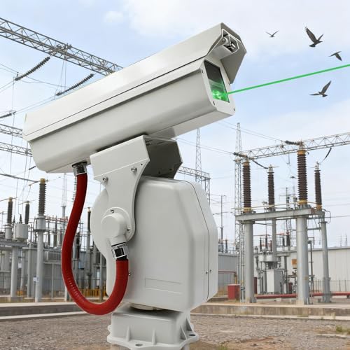 QuinteZhenTially Ahuyentador Automático,Repelente Industrial Inteligente Alto Brillo,Rotación 0° - 360°,Crucero Automático Control App,para Huertos,Acuicultura Equipos Fotovoltaicos A