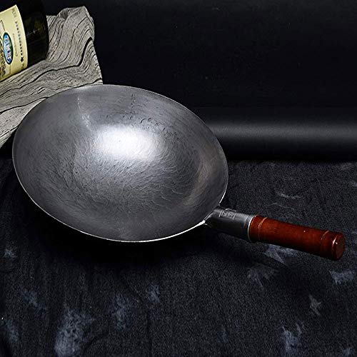 Olla de hierro martillada a mano 32 cm sin recubrimiento miniatura 6