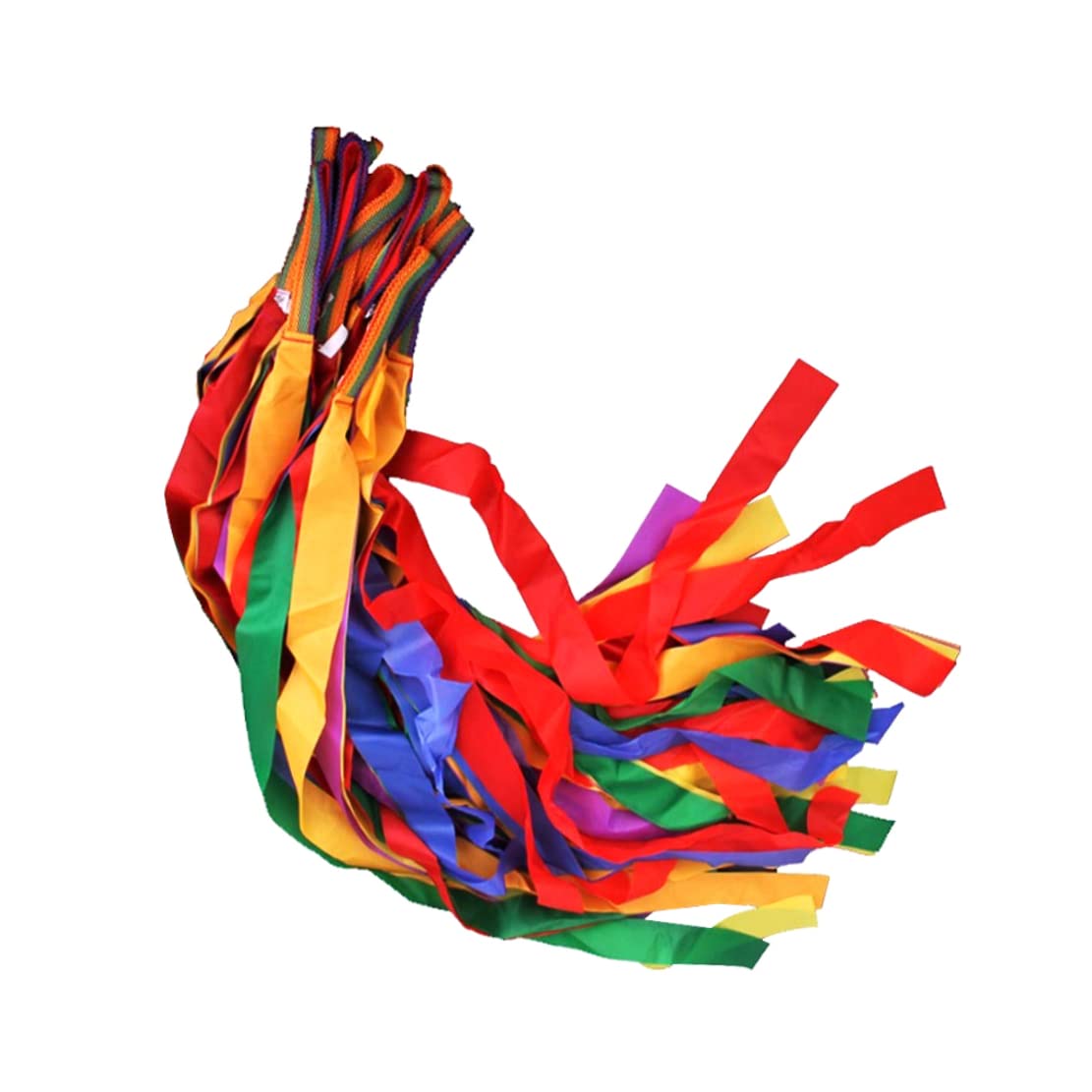 12pcs Children Hand Held Dance Ribbon Bright Rainbow Streamer Professional Gym Twirling Tools Professional Rhythmic Ribbon Colorful Dancer Ribbons Ribbon Dancer Wand Rhythm Ribbon