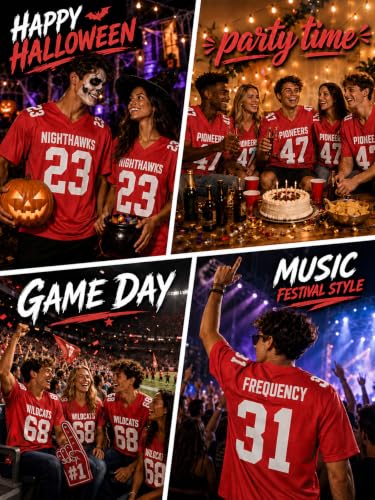 Image of Custom Replica Football Jersey with Name Number Logo