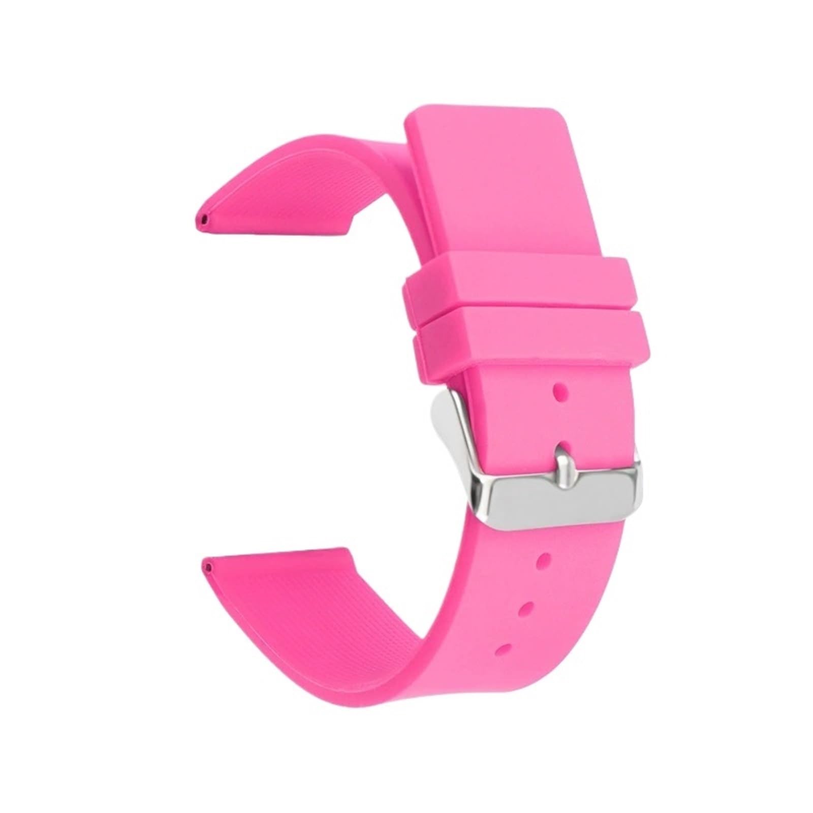 Bracelet de montre en silicone 14/16/18/20/22/24 mm, bracelet de rechange confortable et doux pour homme et femme (jaune, 24 mm)