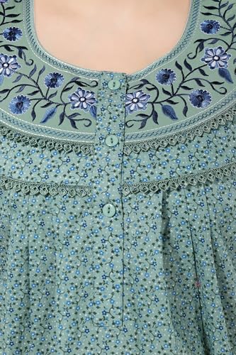 Image of Soulemo Women's Pure Cotton Floor Length Nighty 1690