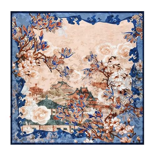 Foulard carré en soie jacquard HangErFeng 1201 et écharpe double face pour femme chic