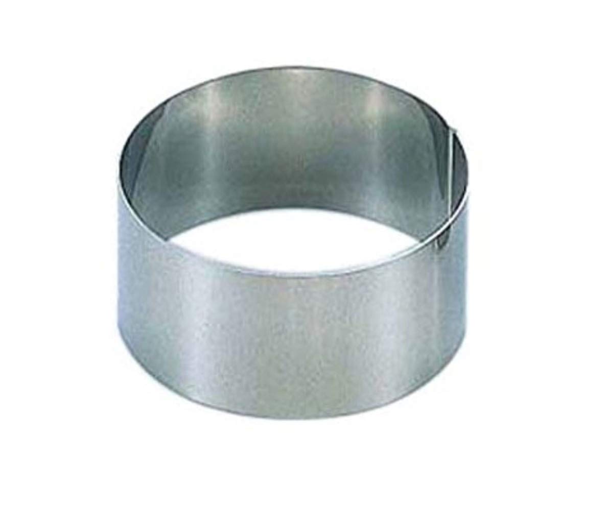 Endo Shoji WSL08015 Circular Ring, For Commercial Use, Diameter 2.6 x Height 1.4 inches (65 x 35 mm), 18-0 Stainless Steel, Made in Japan