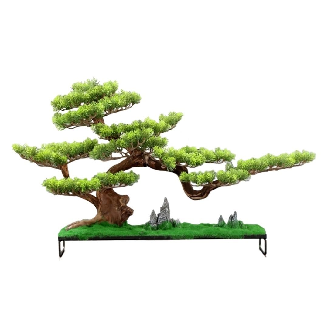 HCZKIUJY Bonsai Artificial Bonsai Tree Green with Ceramic Pot Fake Plants for Home,Bookshelf, Office Desk Decor Plant