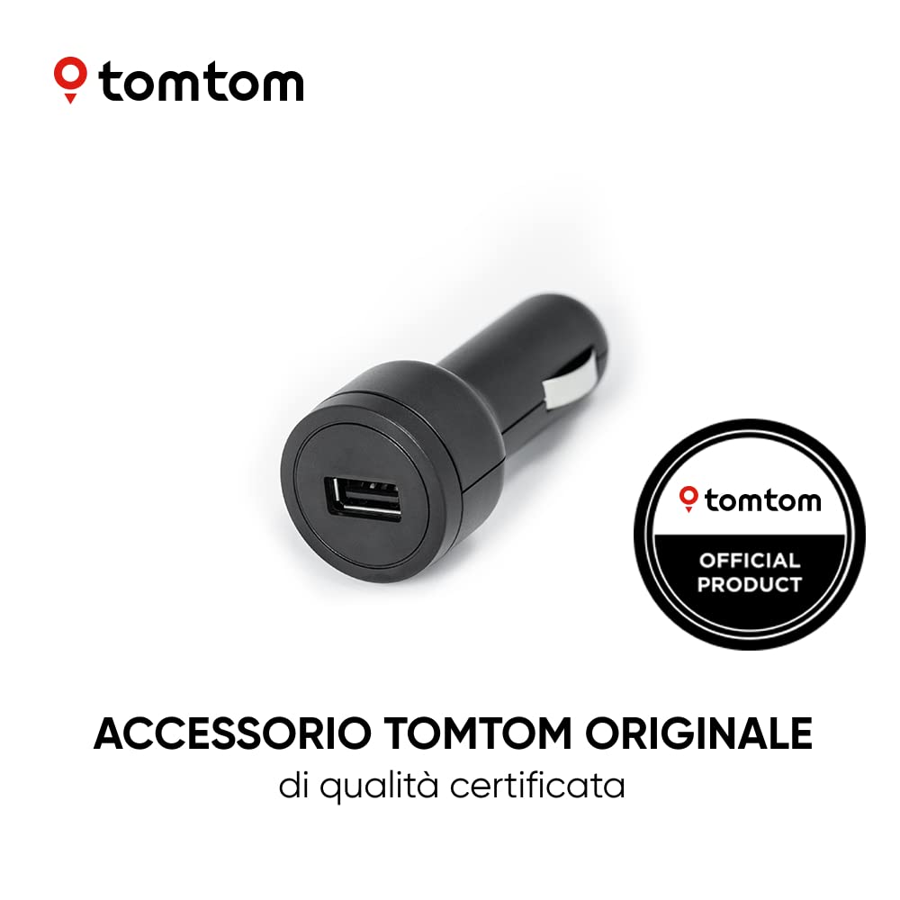 TomTom Caricatore Auto e Cavo USB per Navigatore 7" GO Discover