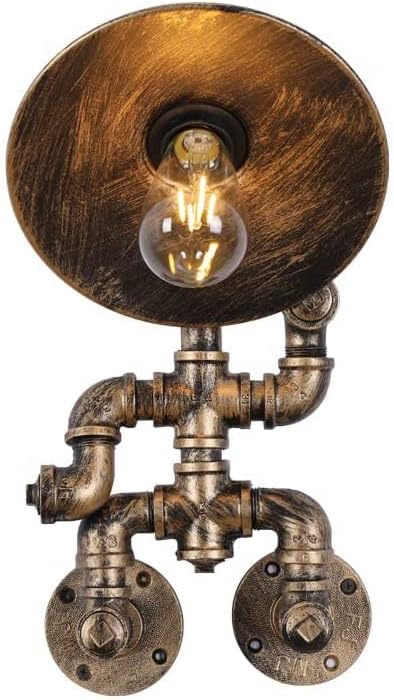 AAOTE Amerikaanse Single-Light Wandlamp Industriële Loft Metaal Retro Waterleiding Wandlamp E27 Verlichting Blaker Roest Kleur Wandspots Voor Bars Cafes Bar Tellers Decor