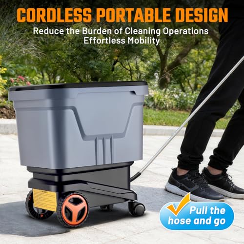 Image of This Hill Cordless Pressure Washer with Water Tank, 2000 PSI Portable Power Washer, Brushless Motor, Dual 21V 4.0Ah Batteries, 3 Pressure Modes, Foam Cannon for Cars, Patio & Camping