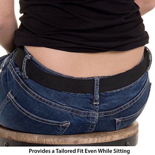 Silver Lilly Invisible Belt for Women - Elastic Adjustable No Show Web Belt4