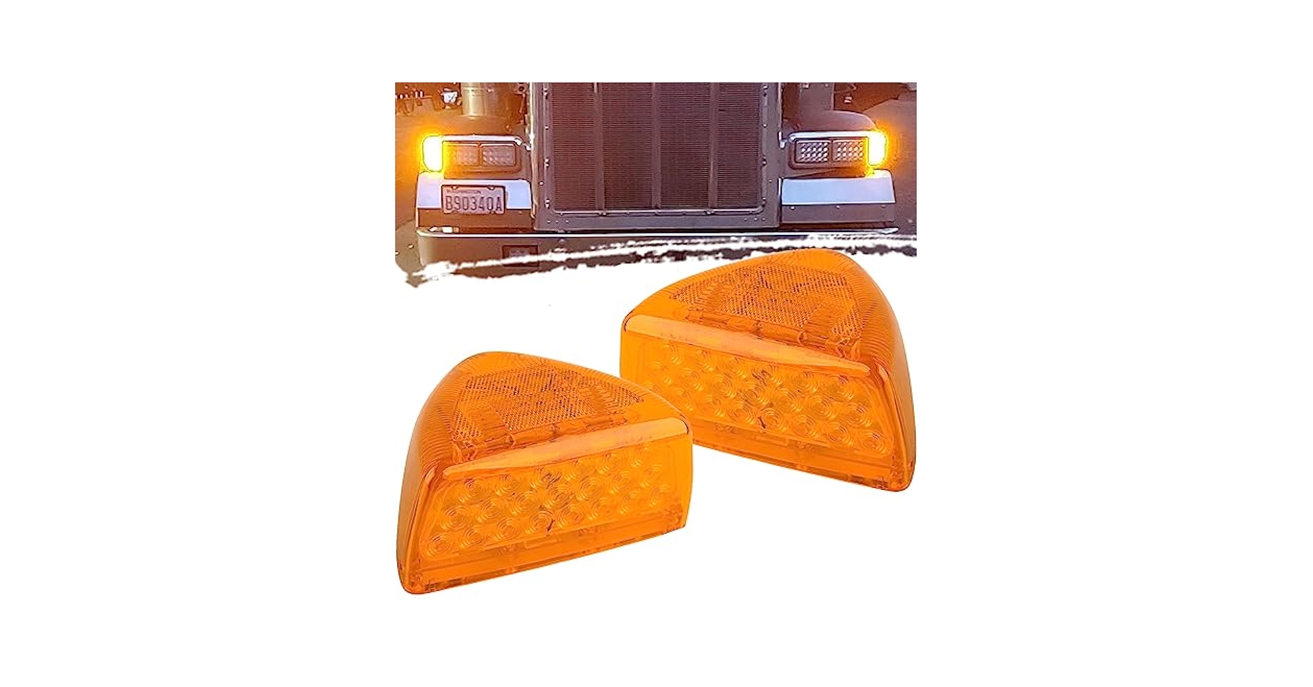 noon　1223 Amazon.com: Jamarco 2Pcs for Peterbilt Amber Headlight LED