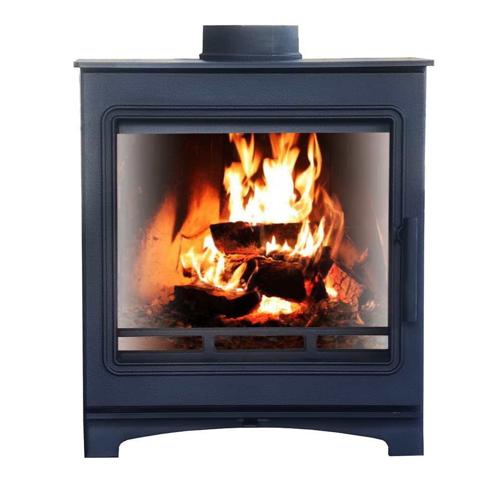 Wood Burning Stove 8kw Defra Approved, Eco 22 + 5" X 8m FLUE PACK Complete Copy
