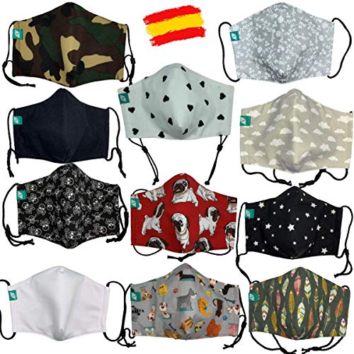 MASCARILLA HIGI�NICA INFANTIL DE TELA HOMOLOGADA UNE 0065 PARA ADOLESCENTE (12-15 A�OS) CON FILTRO FIJO LAVABLE_marca: Brissa Espa�a