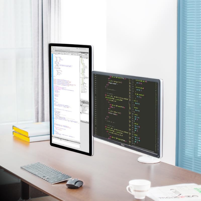 Soporte ajustable de aluminio para doble monitor 27'' miniatura 5