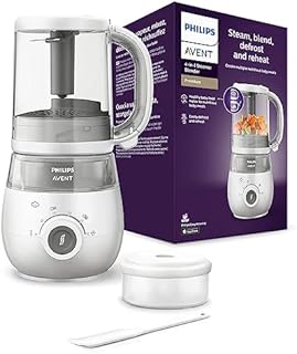 Philips Avent SCF883/01 Blender Parowar Mikser 4 w 1, Biały/szary