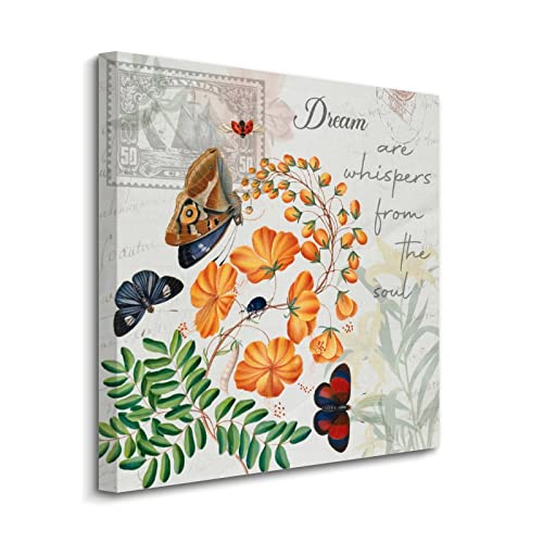 Toile murale fleurs et oiseaux pour créer une ambiance douce et relaxante dans votre bureau