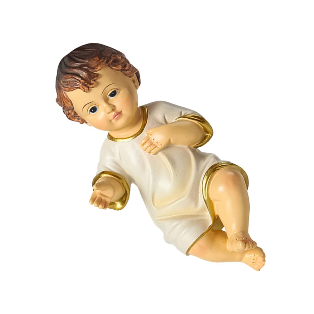 Toyvian Krippenfiguren Jesuskind Figur aus Weißem Kunstharz mit Feiner Handwerkskunst für Home und Office als Religiöse Dekoration