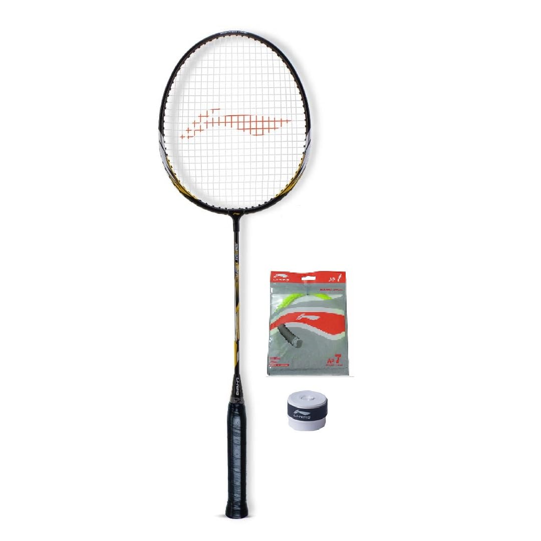 Li-Ning XP-70-I V Aluminum Racket Strung Bad min S2 (90-95 Grams 18-20 lbs) Multicolor