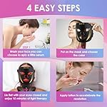 Red-Light-Therapy-for-Face and Neck, 7 Colors LED Facial Light Therapy Mask - Birthday, Christmas, Mothers Day, Valentines Day, Self Care Gifts for Her Women Mom Best Friend Wife Teacher (Black) - Image 5