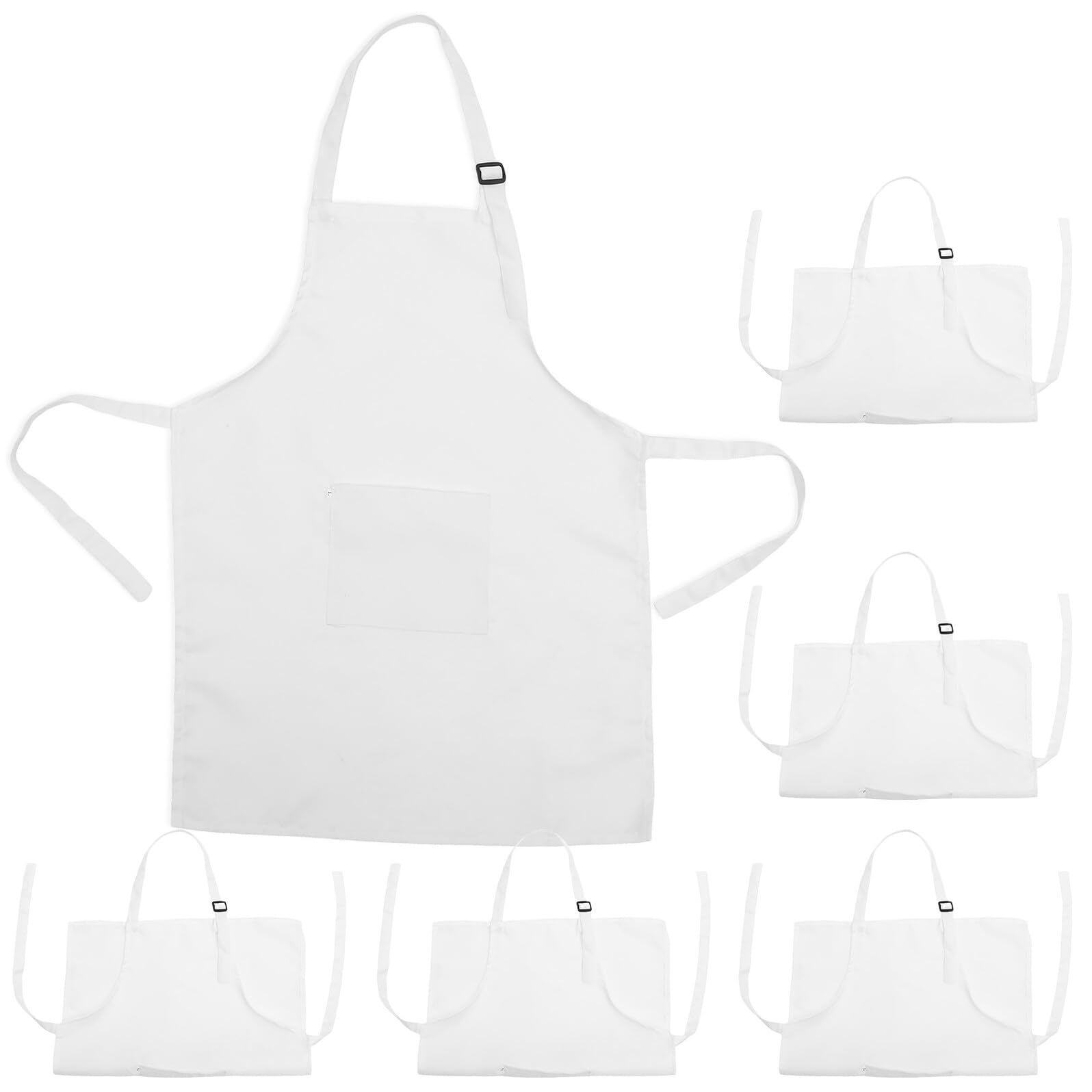 6 pezzi Grembiuli Regolabili Resistenti alle Macchie per Pittura e Cucina Protezione Completa per Ragazzi da Anni Facili da Indossare e Adatti Scuola e Feste