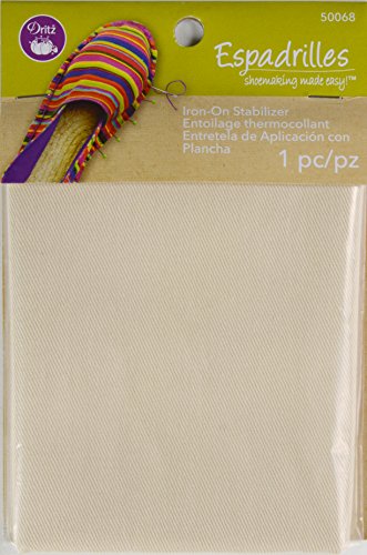Dritz Espadrilles Iron-On Stabilizer, 18 x 10, Light Beige