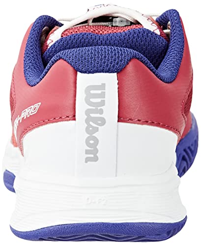 Wilson Mädchen Tennisschuhe, RUSH PRO JR QL, Pink/Weiß/Blau, 28, Für alle Bodenbeläge, Alle Spielertypen, WRS327900E105