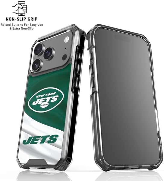 Skinit Clear Phone Case Compatible with iPhone 17 Pro Max - Officially Licensed NFL New York Jets Design