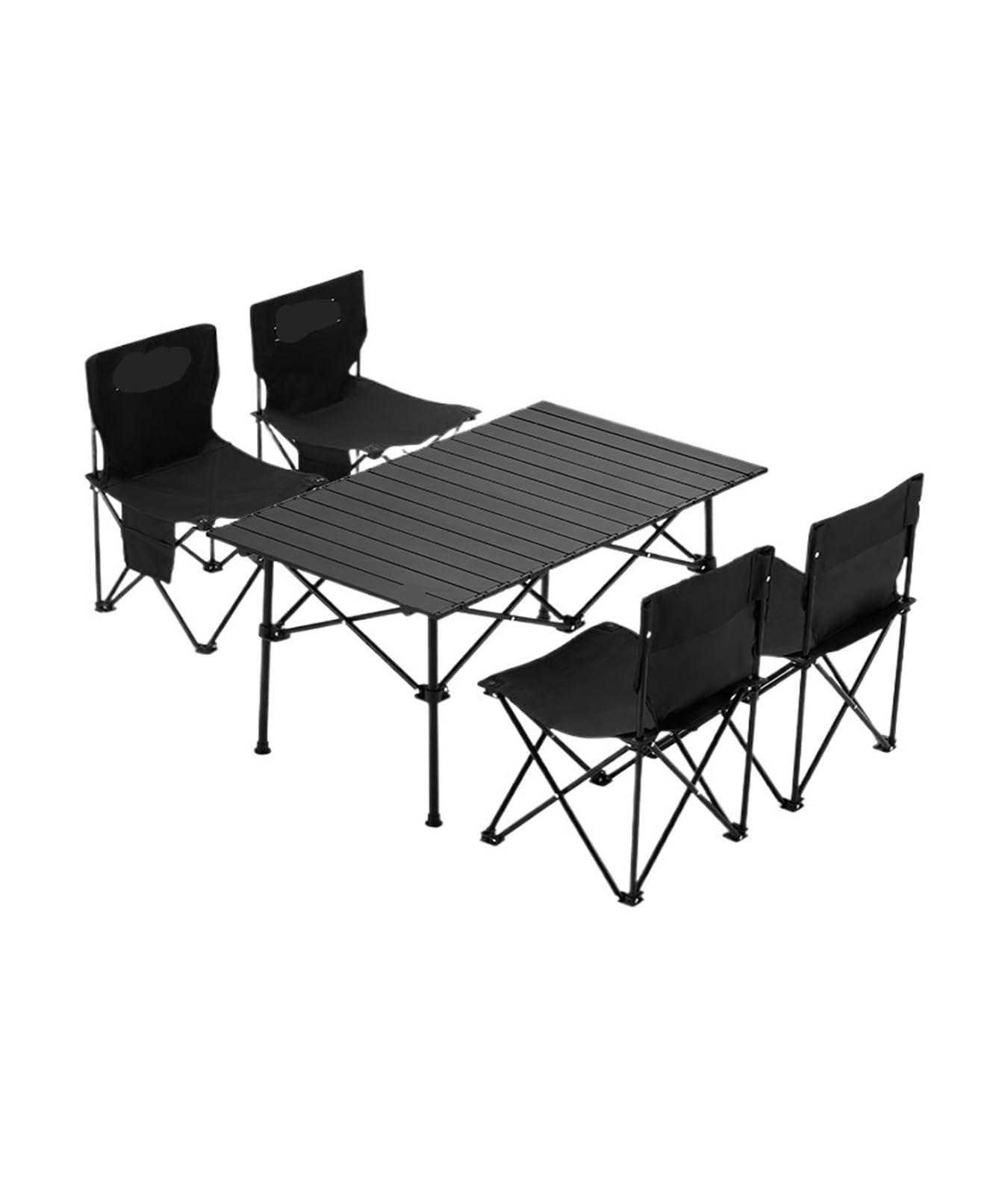 MUSM Camping Table Set, Picnic Table and Chairs, Camping Equipment Full Set of(Lavender)