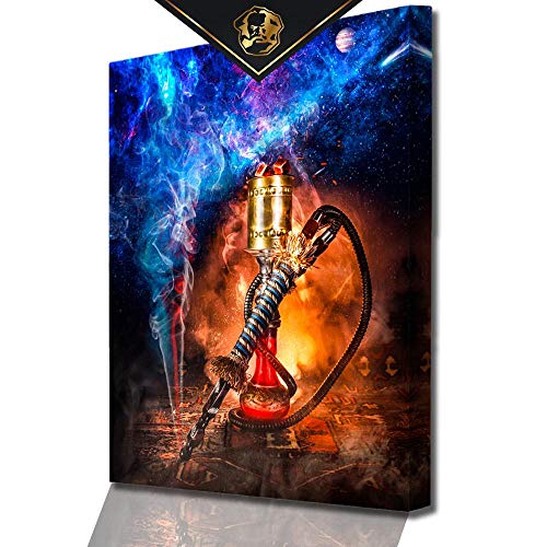 DotComCanvas® XXL Shisha-Bar-Wandbild für Erfolg | Leinwand direkt Aufhangbereit Shisha Galaxy (40 X 30 cm)