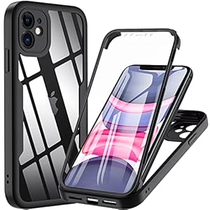 OWKEY for iPhone 11 Case 6.1 inch, 360 Degree Full Body Protective iPhone 11 Cases with Built-in Screen Protector Heavy…