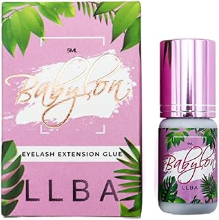 LLBA Eyelashes Glue for Professional - Clear & Black Adhesive | Multi Selctions for Drying Time 0.5-3 Sec | 0.17fl.oz - 5ml | Extra Strong Adhesive for Lash Extensions | Retention 7-8 Weeks (Babylon)