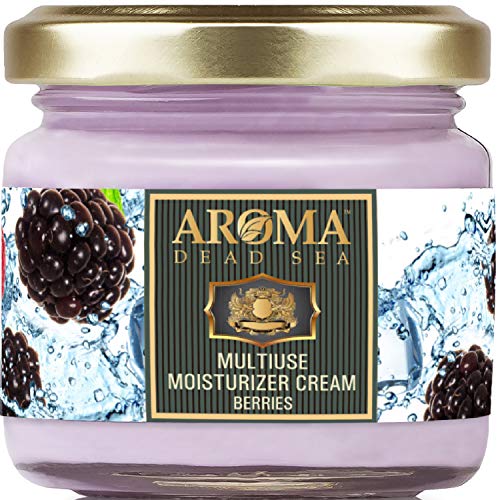 Aroma Multiuse Moisturizing Body Cream - Dry Skin Cream with Dead Sea Minerals - Skin Moisturizer for Body Face Hands Feet - Hydrating Hand Cream with Natural Fruit Extracts Oils Vitamins - 3.4 Fl Oz