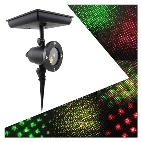 Lampe de projecteur de Noël solaire à rotation 180° avec effet ciel étoilé LED