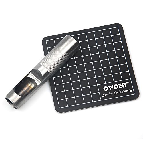 Image of OWDEN 12Piece Leather Hole Punch Set with a Free Cutting mat,Leather Tool,Hollow Punch Set, Round Hole Punch Set,for Cutting of Soft Material