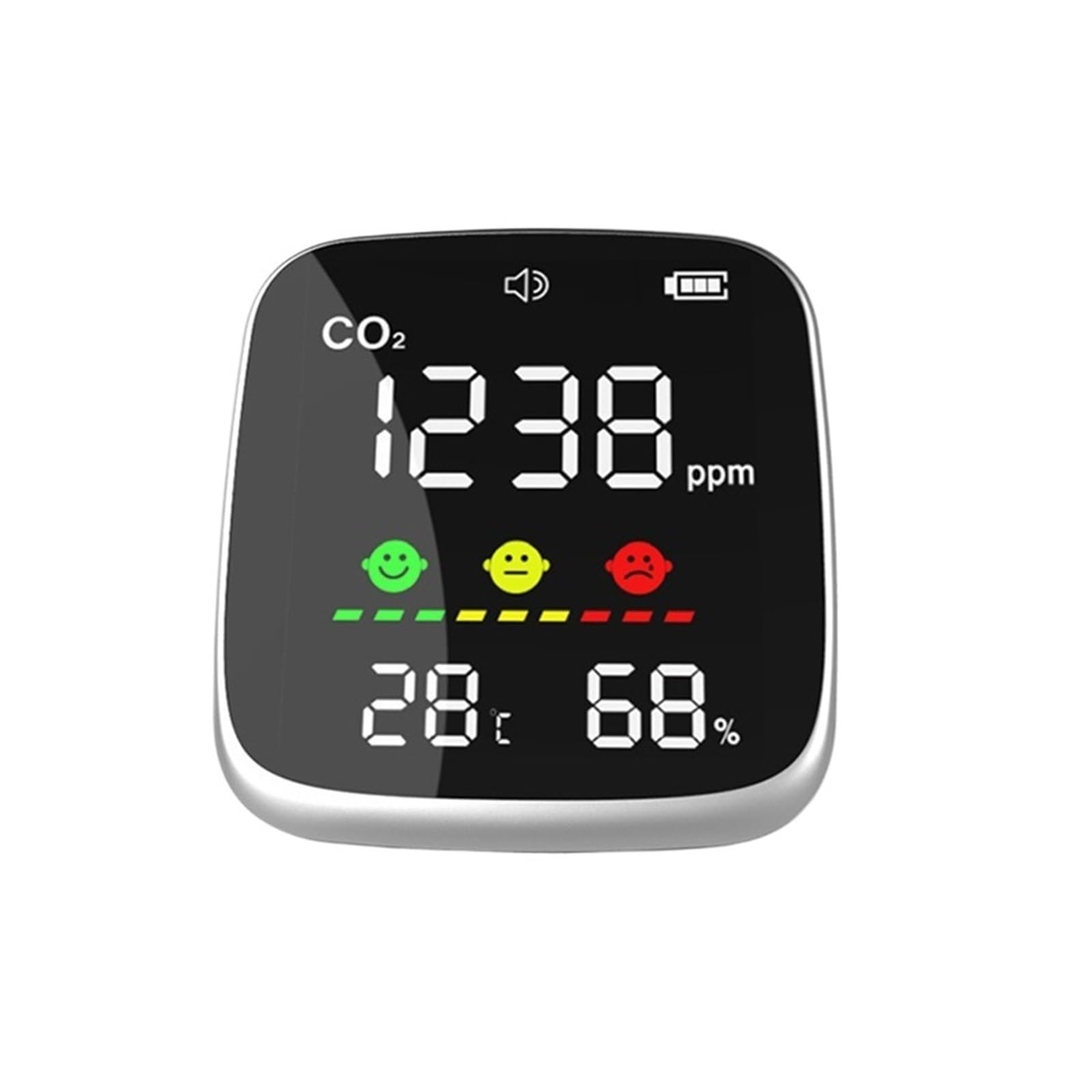 Detector de Gas, Monitor portátil de humedad y temperatura de CO2, Monitor de calidad del aire, Detector infrarrojo NDIR