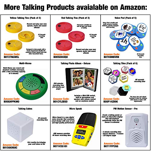 Talking Products, Sprachaufzeichnung Fähiges Sprechendes Fotoalbum Sammelalbum, 6 Minuten Aufnahmezeit, 20 7x5 Seiten. Sprech und Höraktivitäten und unabhängiges Leben – Bild 7