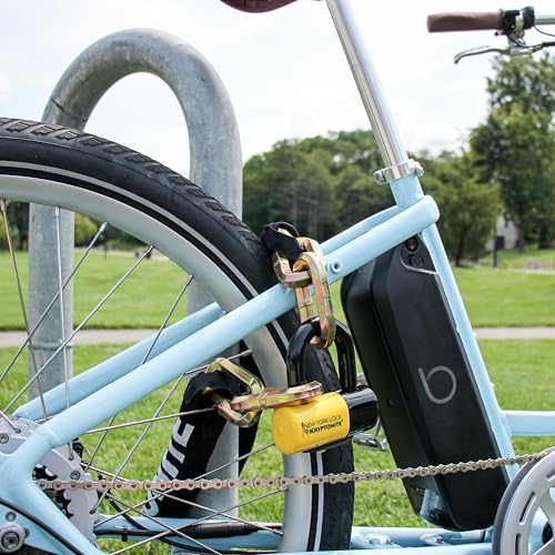 Kryptonite New York Fahgettaboutit Fahrradschloss - 100 cm, Sicherheitsgrad 10/10, Anti-Diebstahl Kettenschloss für Fahrräder, E-Bikes und Mopeds - Mit 14 mm Stahlkette und 3 Schlüssel – Bild 3