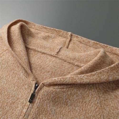 Men's Outdoor Cardigan Knitted Hooded Zipper Cardigan Warm Men Long Sleeves3