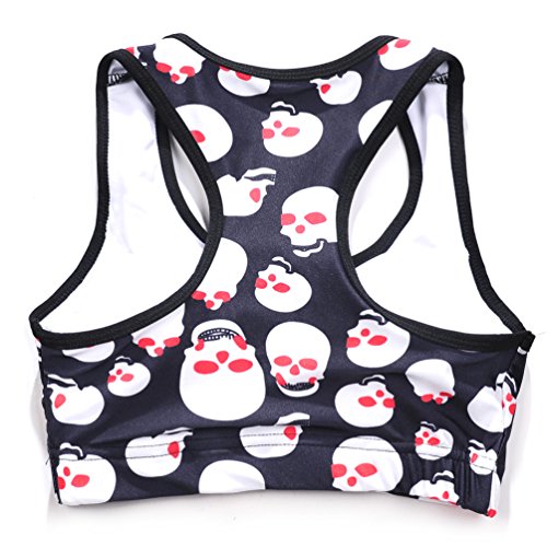 Image of Sister Amy Women's Aerobics Gym Dance Yoga Vest Printed Sports Bra Top Vest