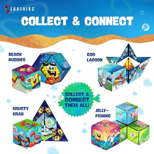 Image of Shashibo Spongebob Squarepants Magnetic Puzzle Cube, Sensory Fidget Toy