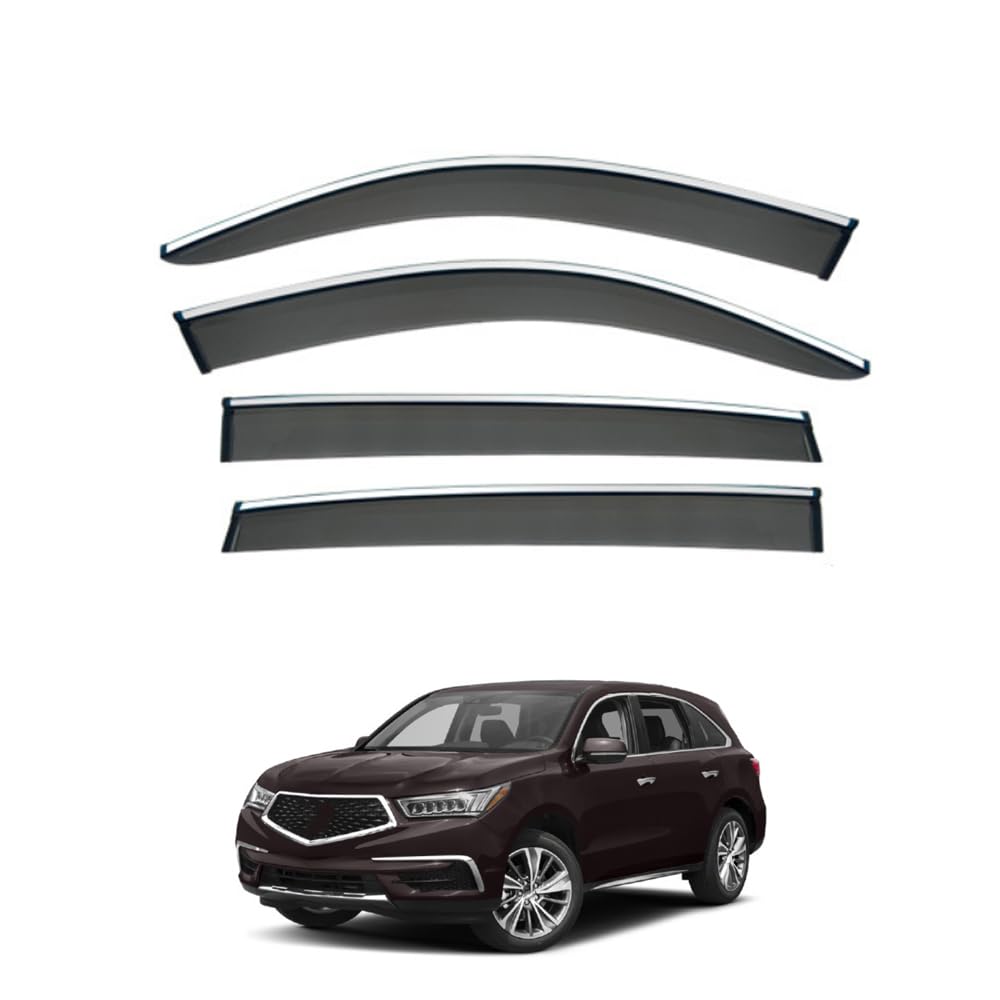 Qoemrhelt Normal 4Pc Set In-Channel Wind Deflectors, For Acura Mdx 2014-2021 Window Visors Rain Guards Vent Visors Rain & Sun Protection,Car Accessories