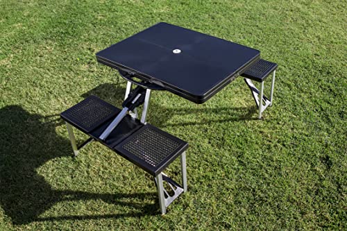 Image of PICNIC TIME NFL Picnic Table Portable Folding Table with Seats and Umbrella