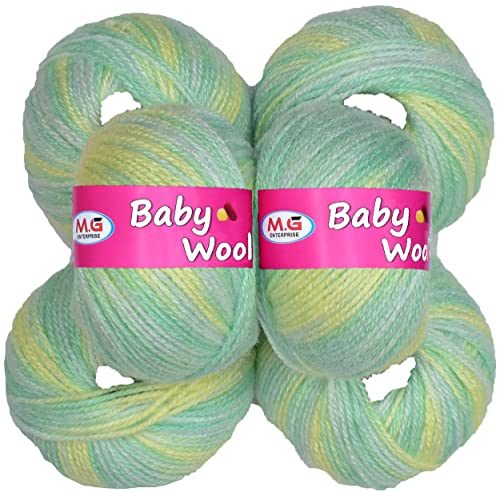 Image of M.G Enterprise 100% Acrylic Wool Red (10 pc) Baby Wool 4 ply Wool Ball Hand Knitting Wool /Art Craft Soft Fingering Crochet Hook Yarn, Needle Knitting Yarn Thread Dye U
