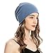 ZLYC Women Fashion Knit Slouchy Beanie Hat Thin Stretch Skull Caps (Solid Blue)