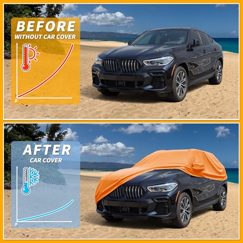 Funda impermeable BMW X5 protector solar exterior anti-UV con algodón 4