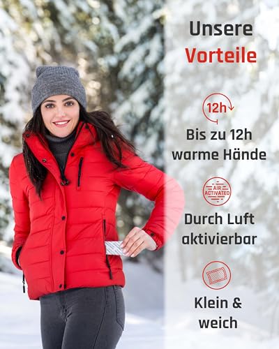 TerraTherm Handwärmer - luftaktiviert - 12h warme Hände - 5, 10 oder 30 Paar - Wärmepads Hand - 100% natürliche Wärme, 10 Paar